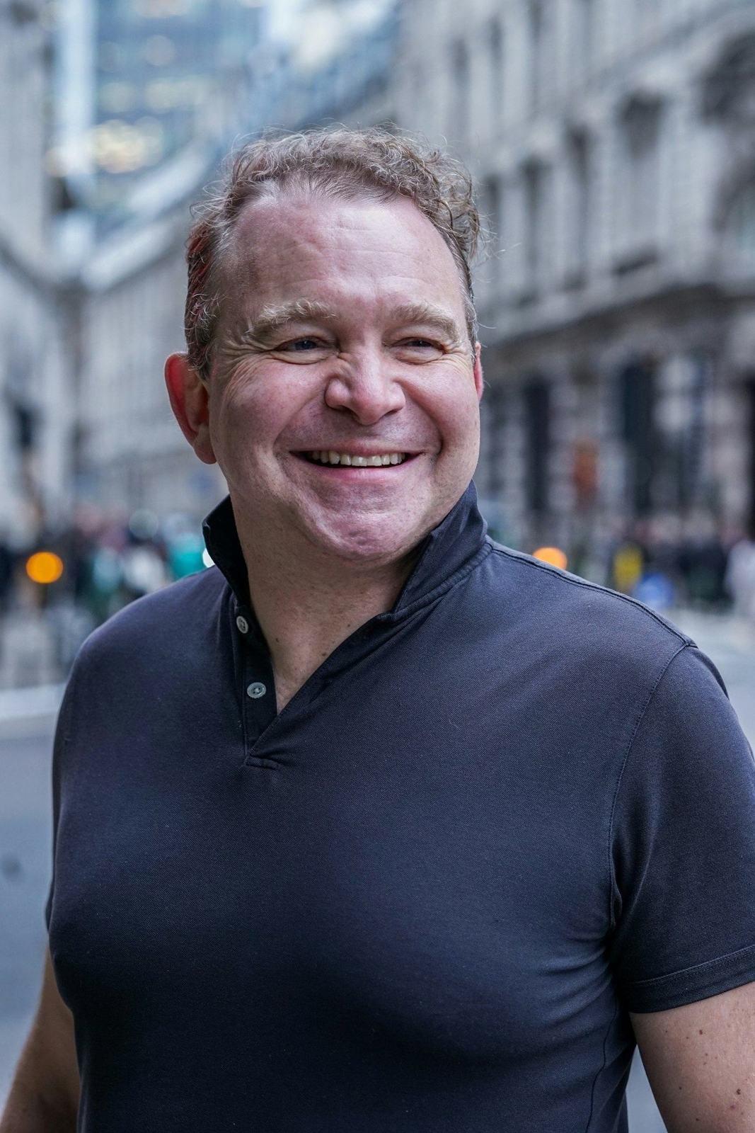 Smiling man outdoors