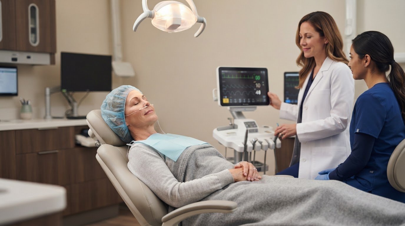 Comfortable sedation dentistry setting for full arch dental implants in Virginia